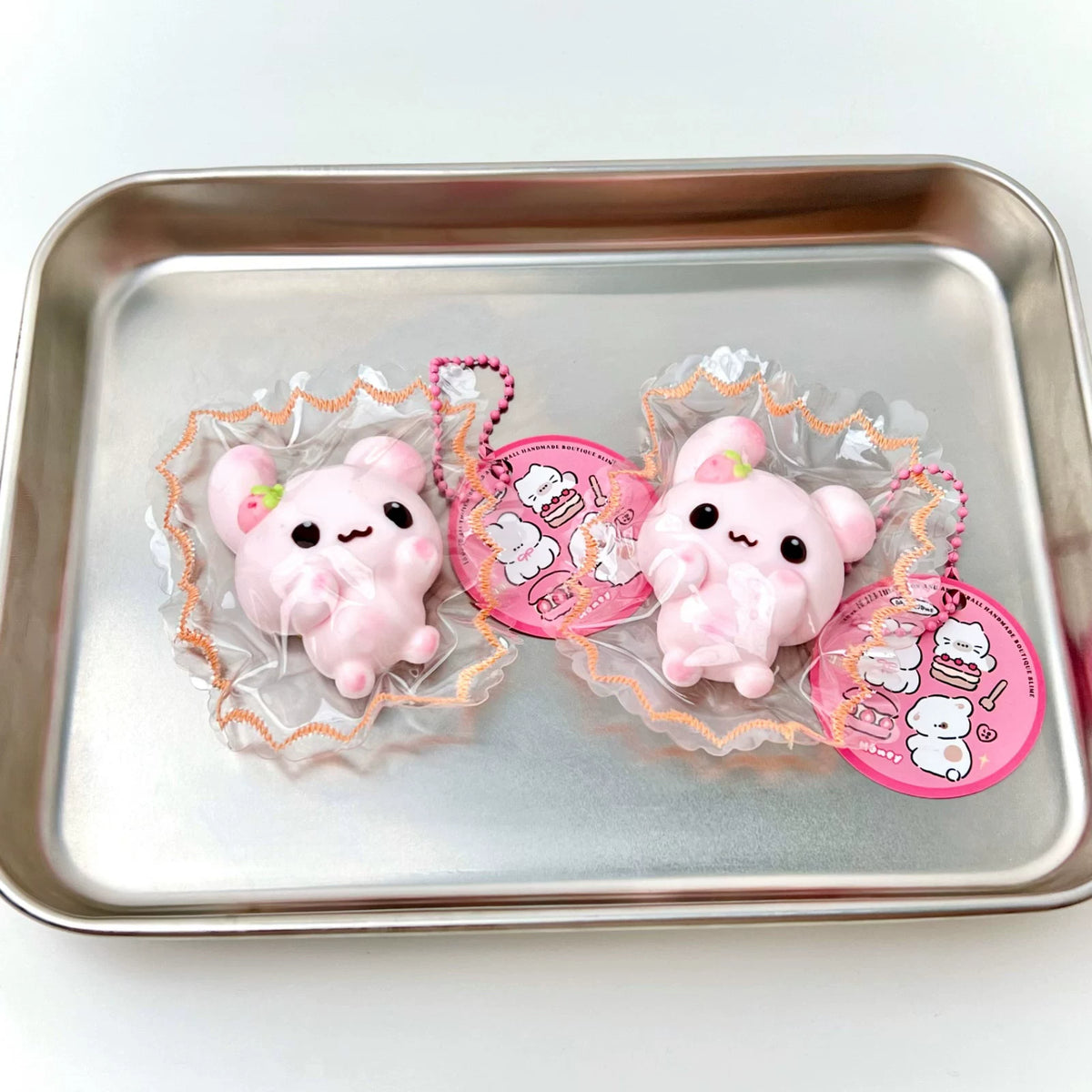 Vintage Strawberry Bunny Squishy Toy