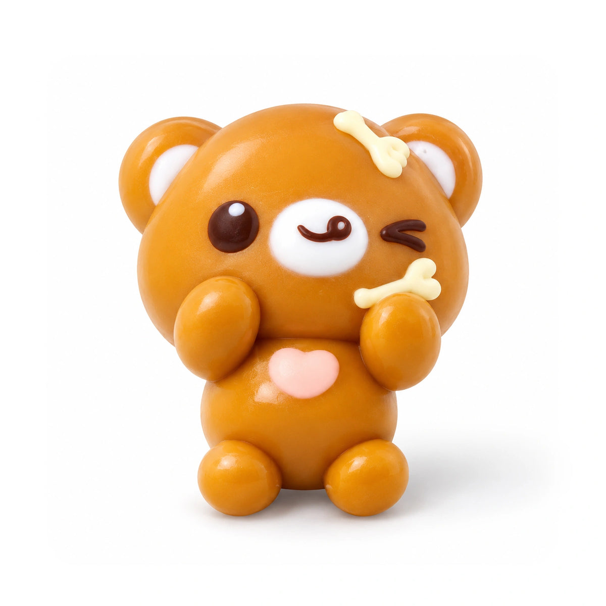 Hazelnut Chocolate Bear Squishy Toy – white background product photo