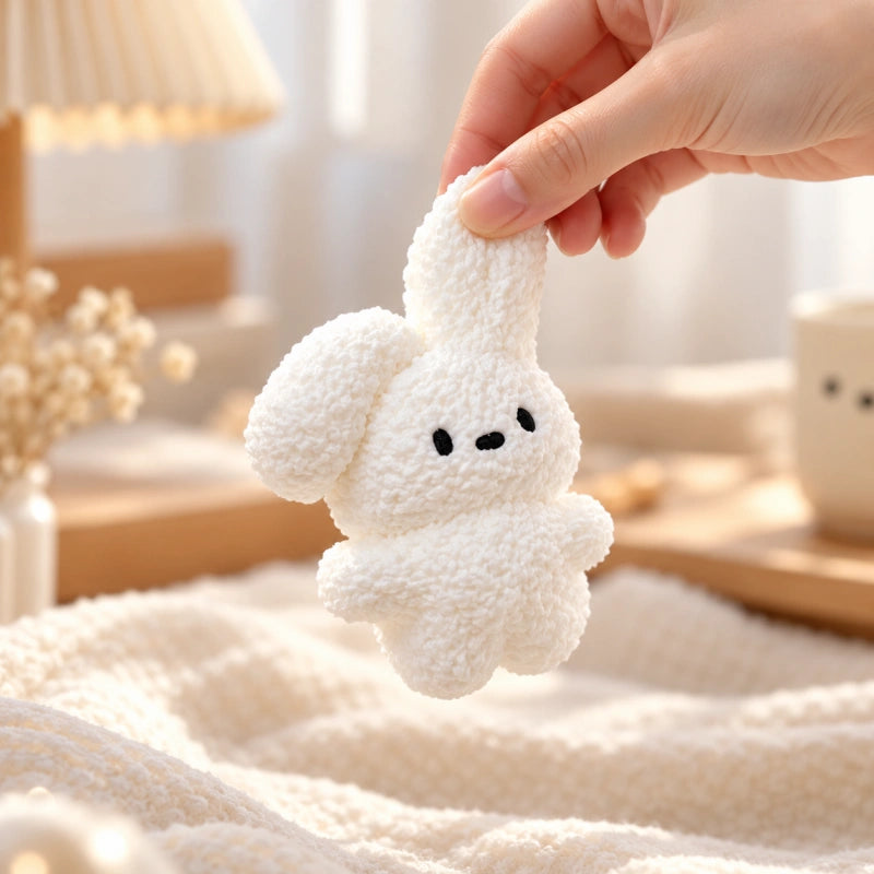 Flocked Fold - Ear Bunny Squishy Toy