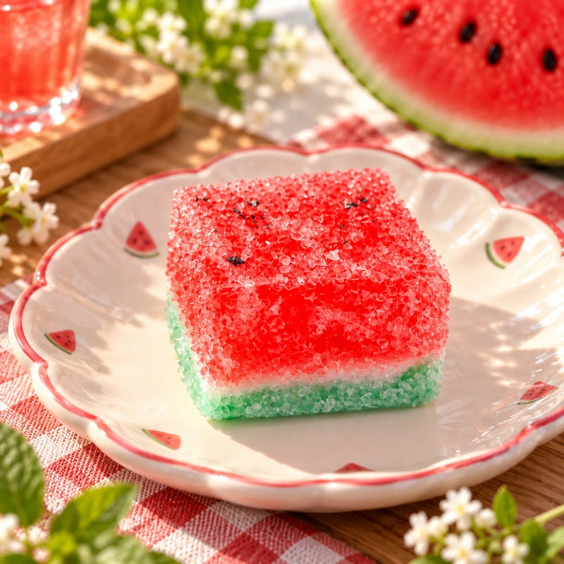 Clear Watermelon Cube Squishy Toy
