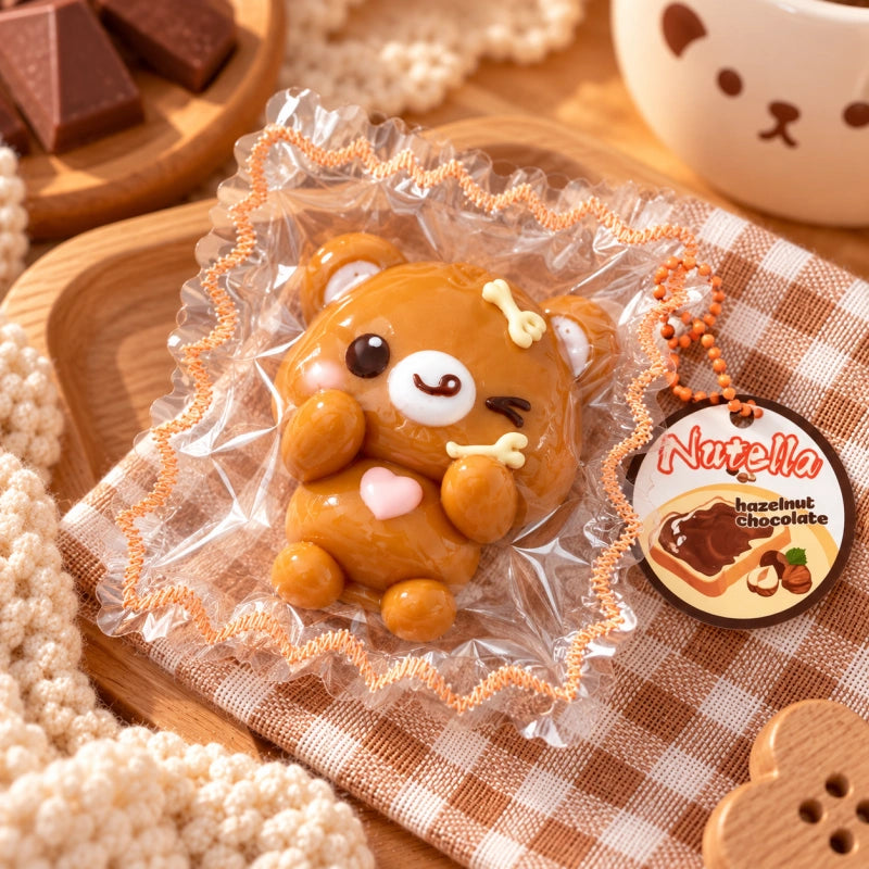 Hazelnut Chocolate Bear Squishy Toy