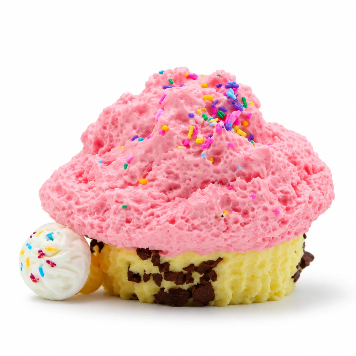 Fluffy Cupcake Squishy Toy – white background product photo