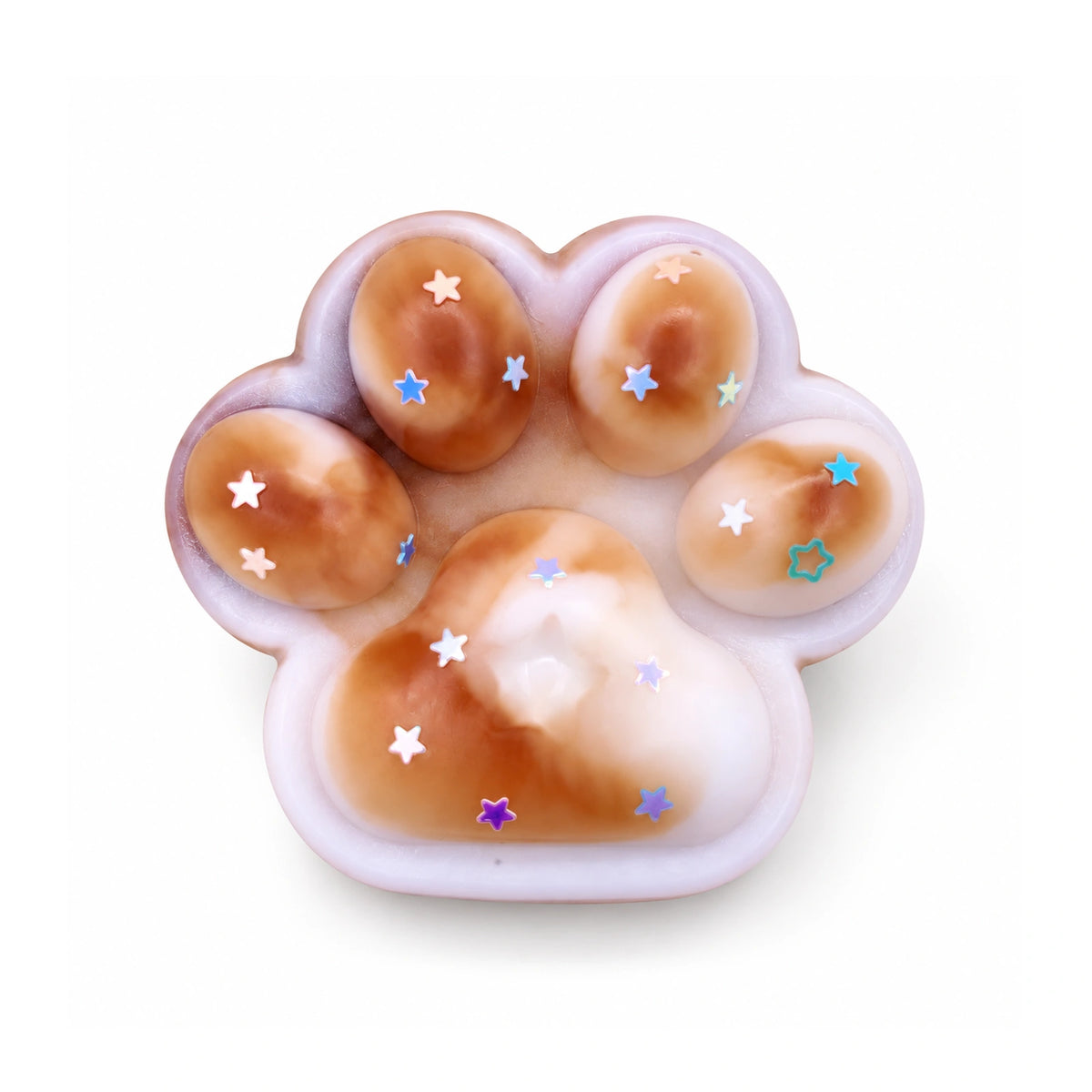 Coffee & Cream Cat Paw Squishy – white background product photo