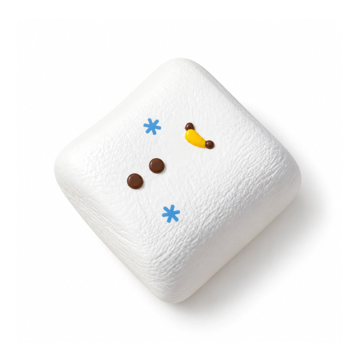 Snowman Marshmallow Squishy Toy – white background product photo