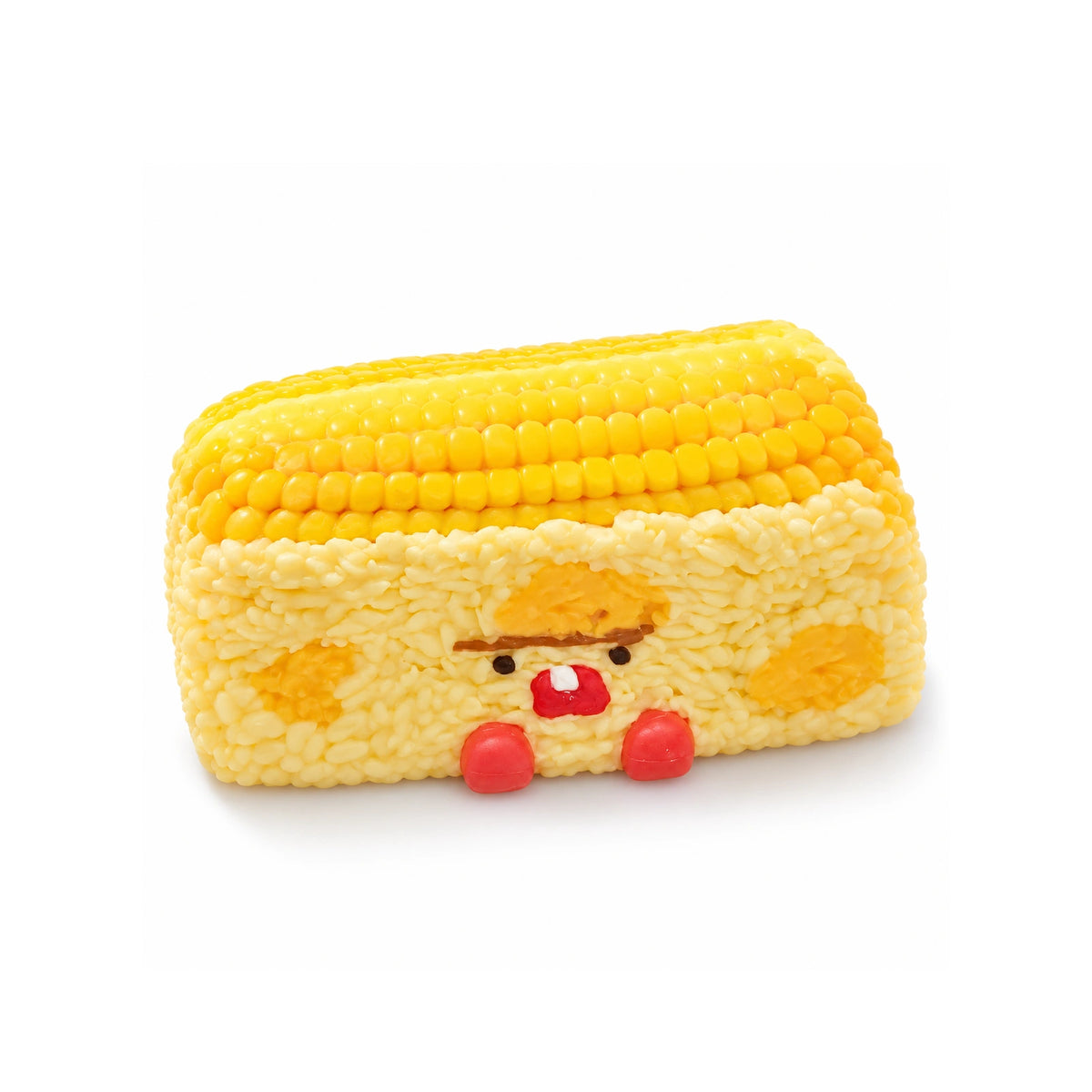 Corn Cob Rice Brick Squishy Toy – white background product photo