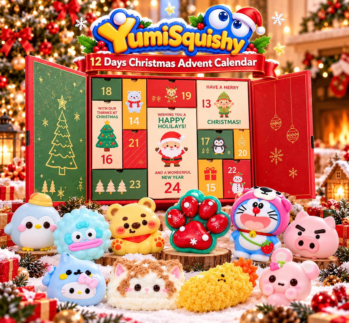 YumiSquishy 12 Days of Christmas Advent Calendar