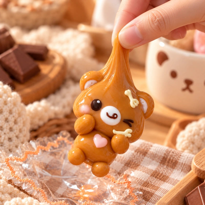 Hazelnut Chocolate Bear Squishy Toy