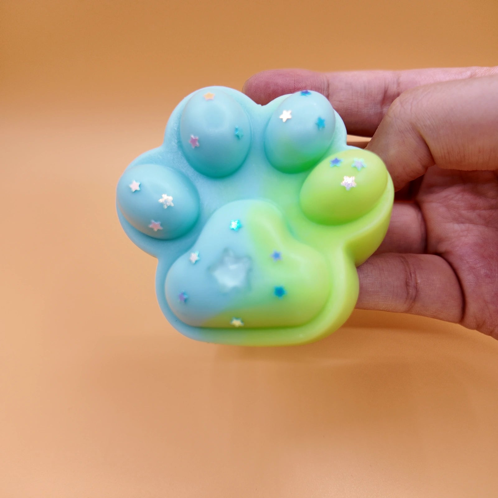 Blue & Green Cat Paw Squishy - squishy - Yumi Squishy