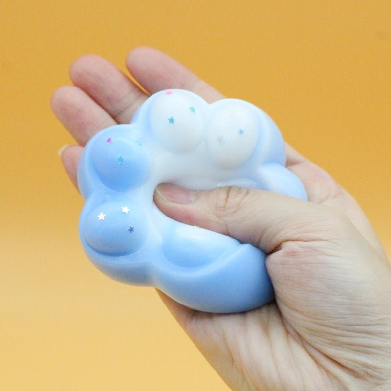 Blue & White Cat Paw Squishy - squishy - Yumi Squishy