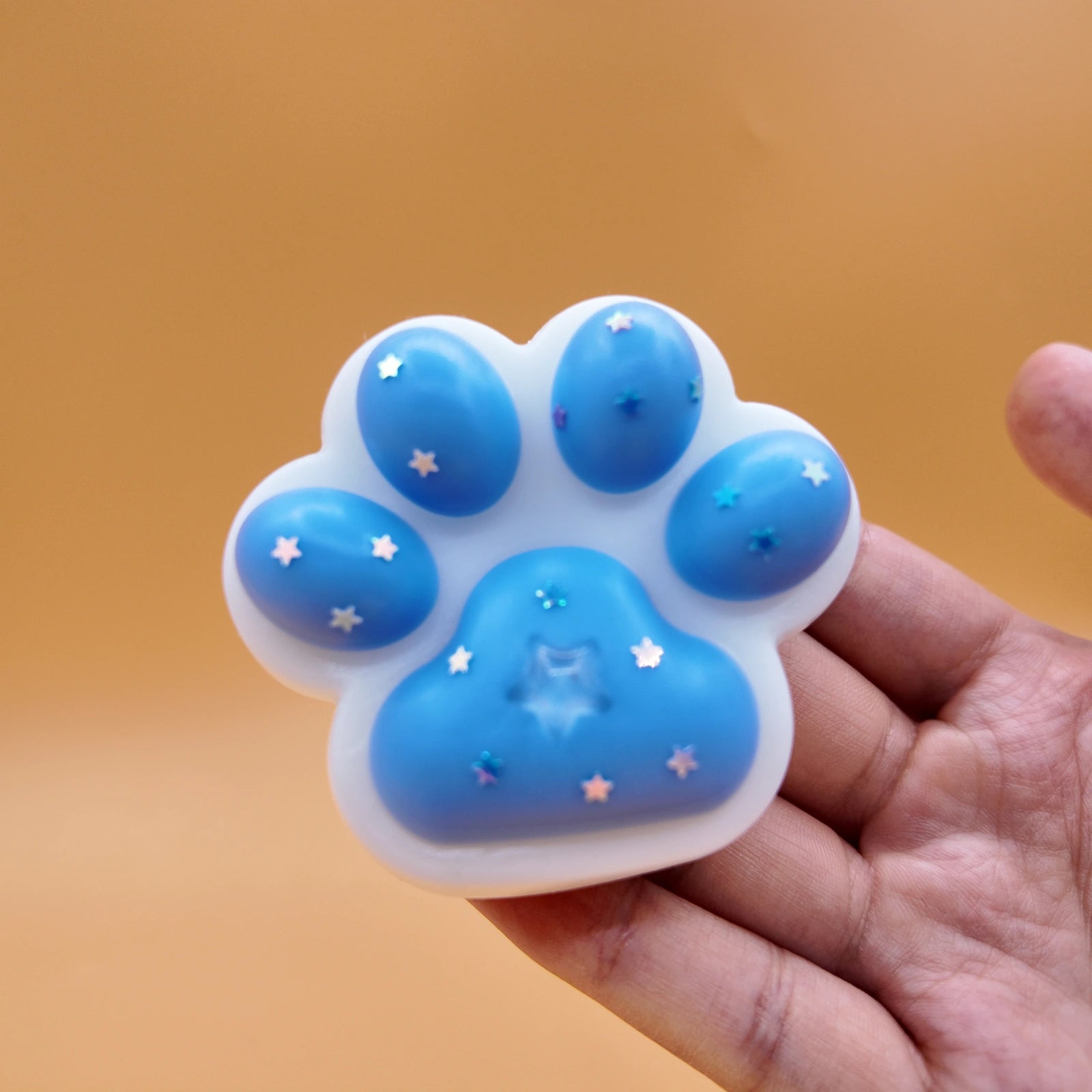 Blue & White Cat Paw Squishy - squishy - Yumi Squishy