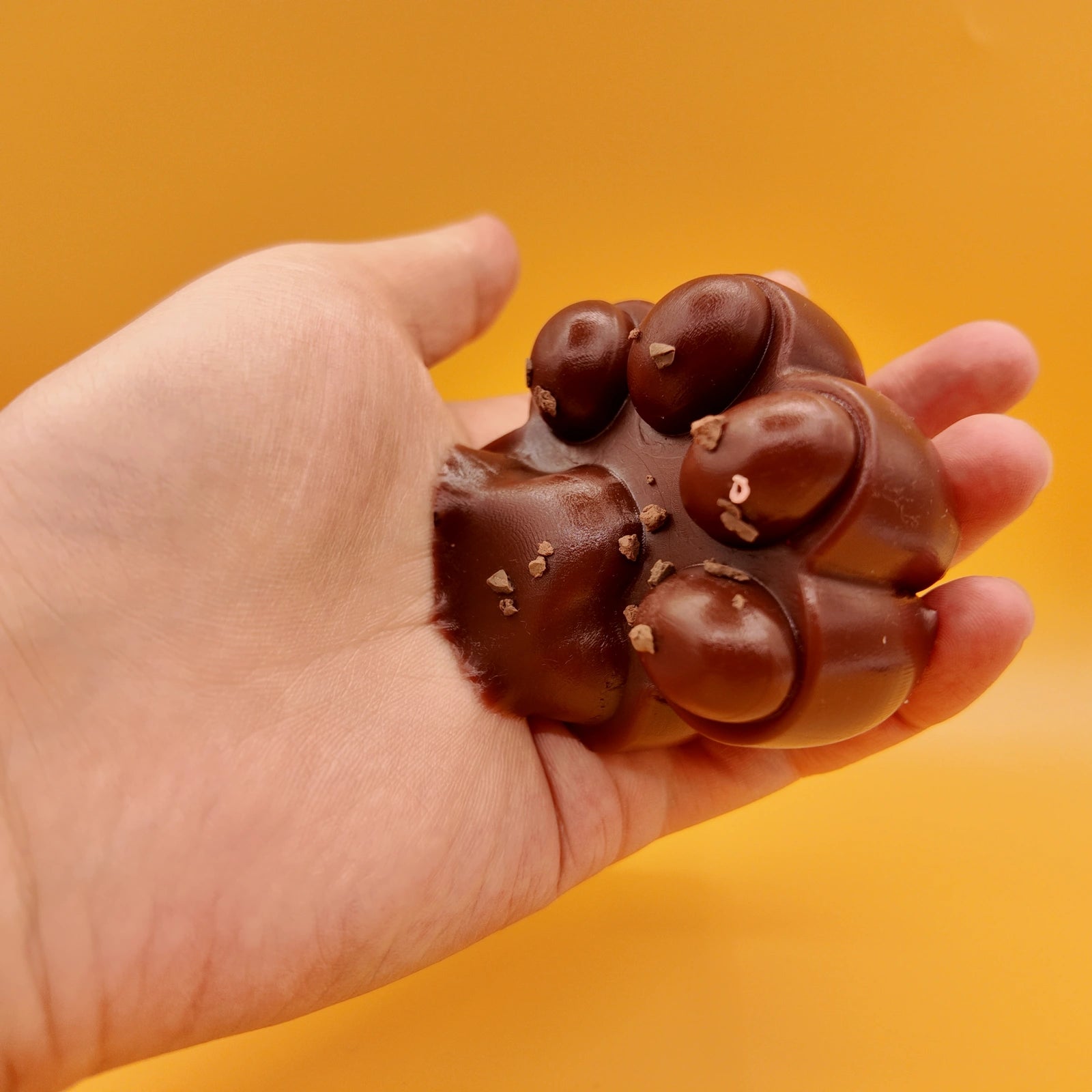 Chocolate Brown Cat Paw Squishy - squishy - Yumi Squishy