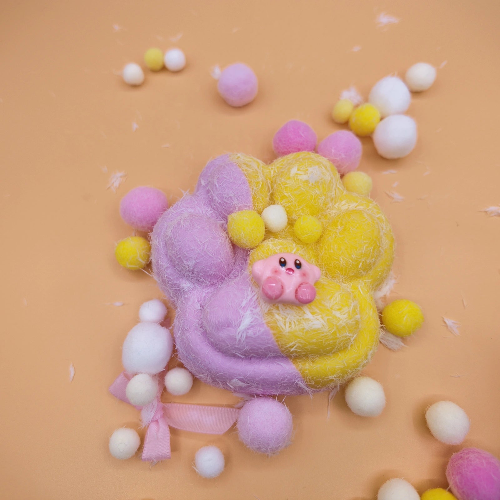 Extra Large Purple & Yellow Cat Paw Squishy (300g) - squishy - Yumi Squishy