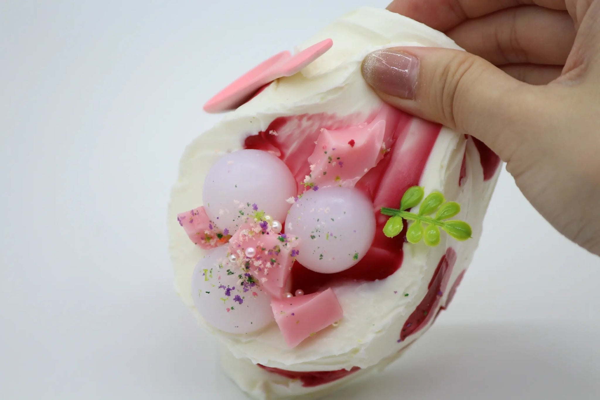 Lychee Peach Cream Cake - squishy - Yumi Squishy