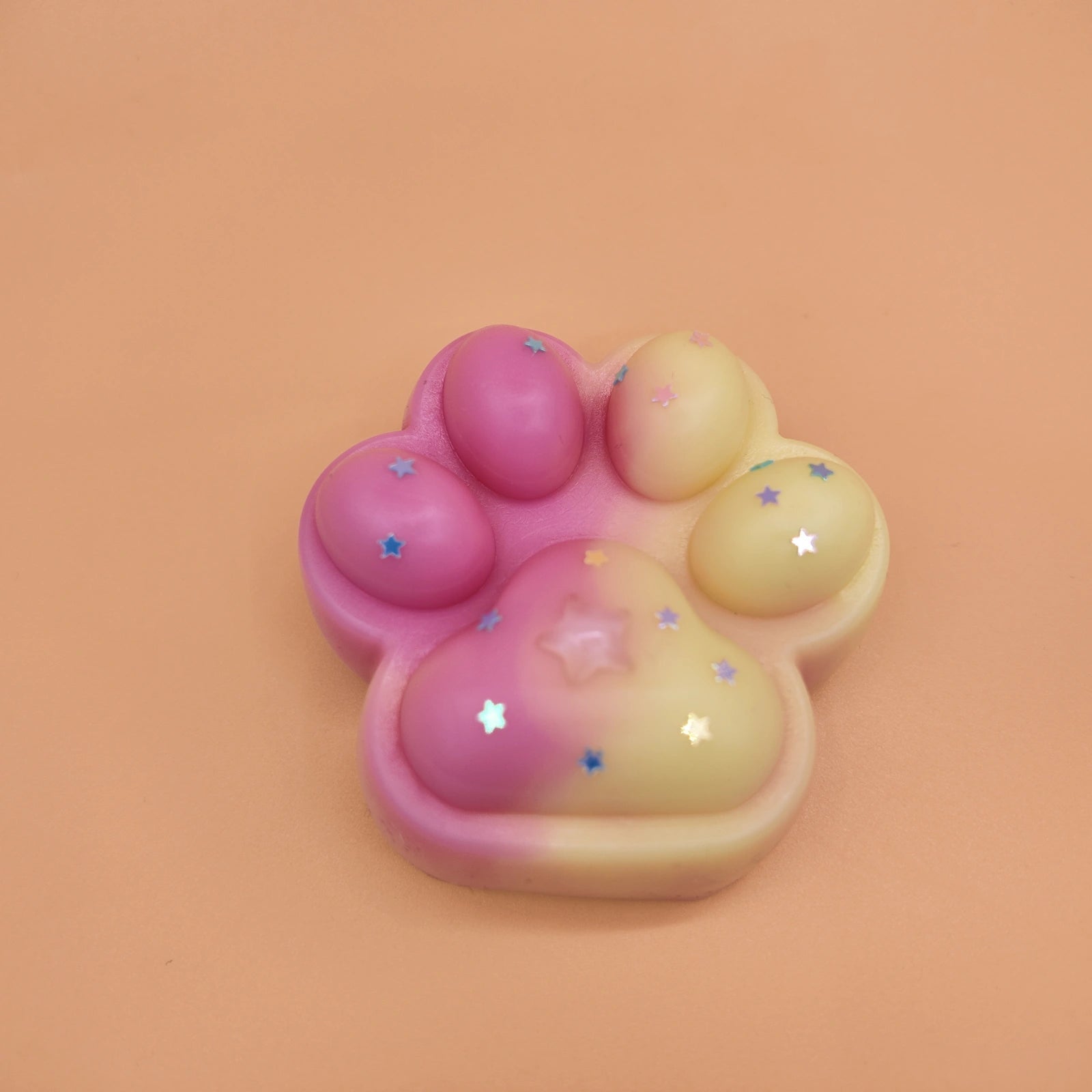 Pink & Yellow Cat Paw Squishy - squishy - Yumi Squishy