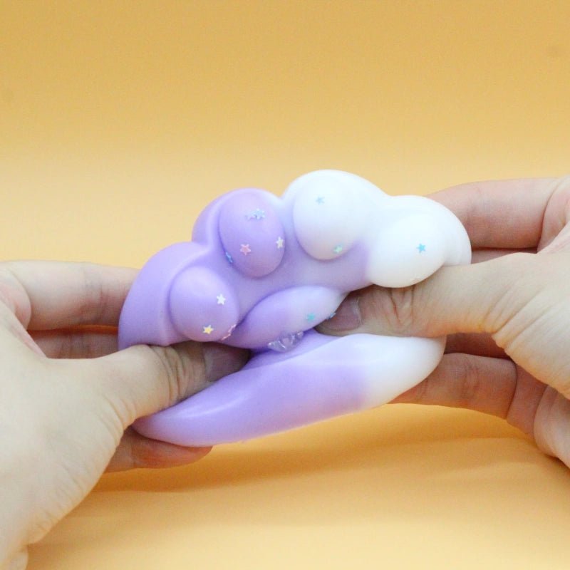 Purple & White Cat Paw Squishy - squishy - Yumi Squishy