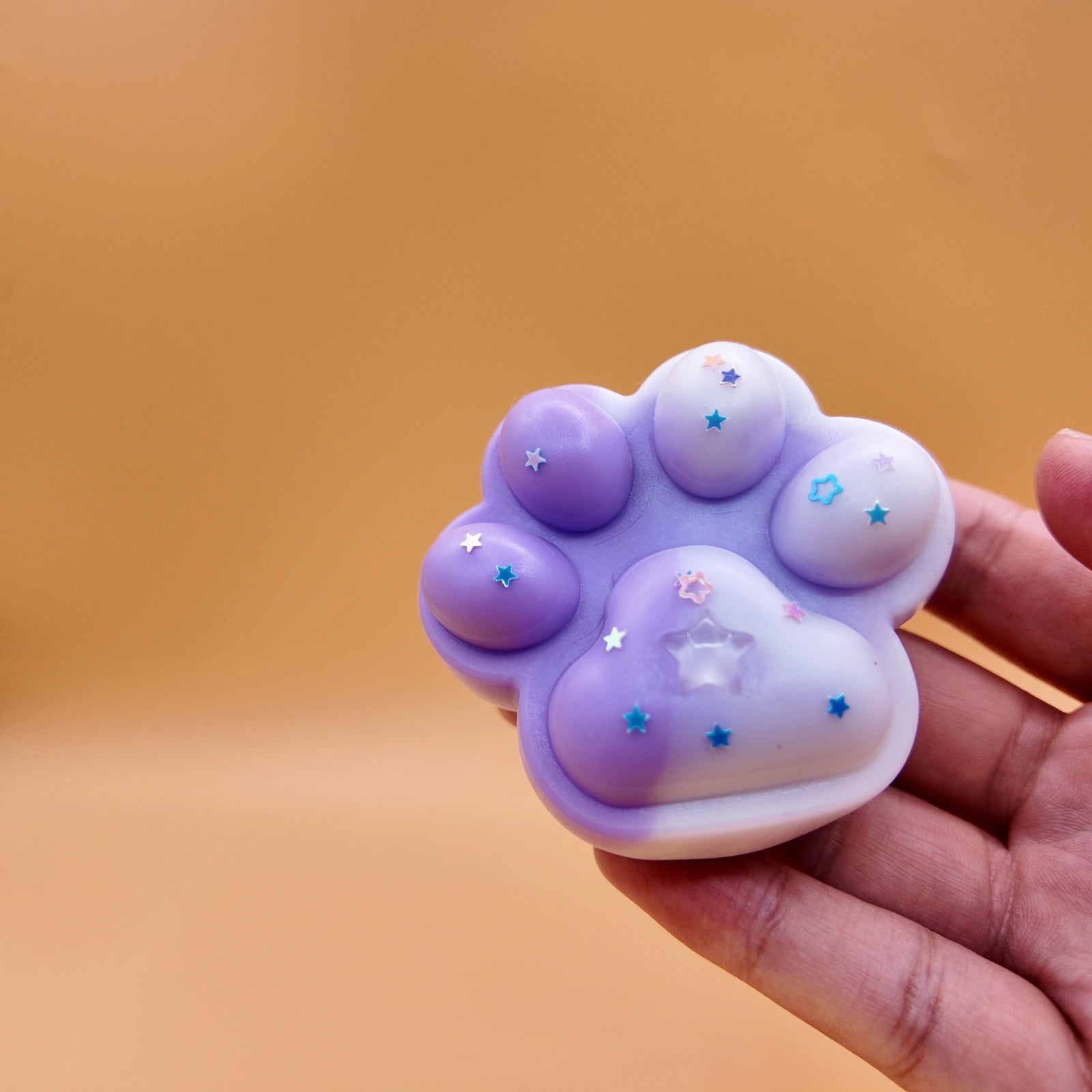 Purple & White Gradient Cat Paw Squishy - squishy - Yumi Squishy