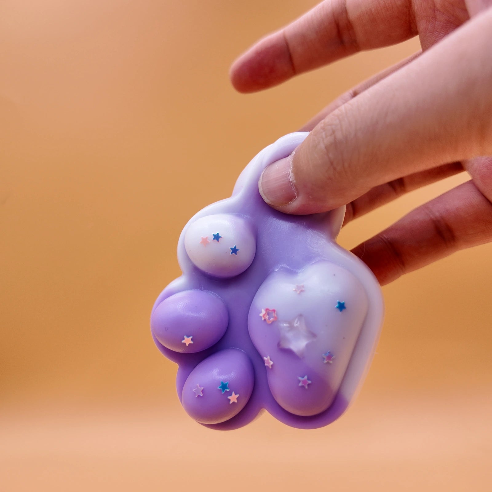 Purple & White Gradient Cat Paw Squishy - squishy - Yumi Squishy