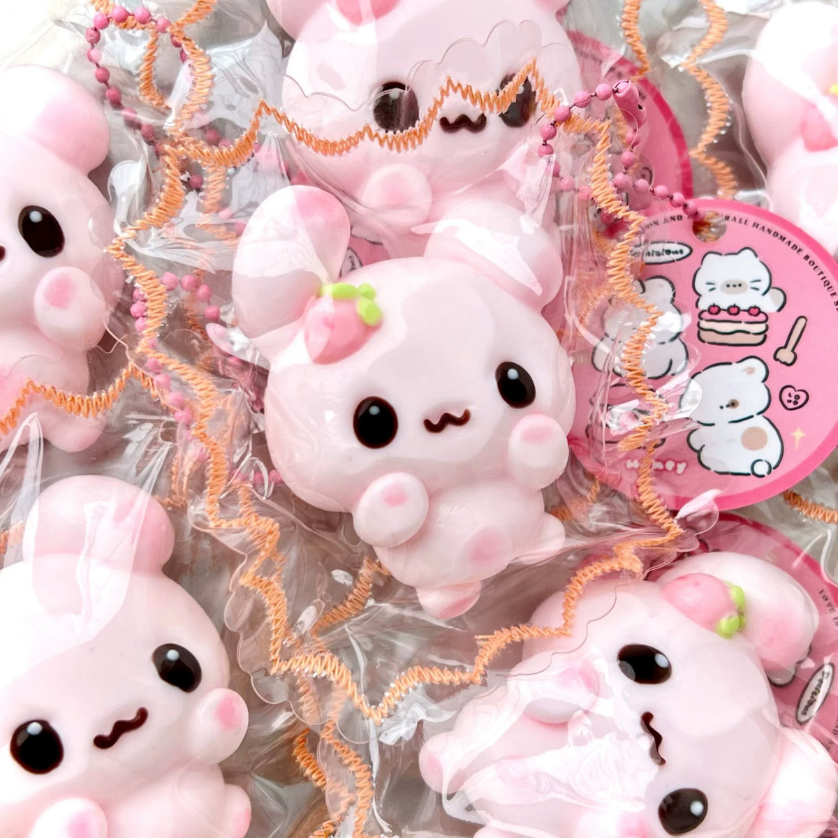 Vintage Strawberry Bunny Squishy Toy