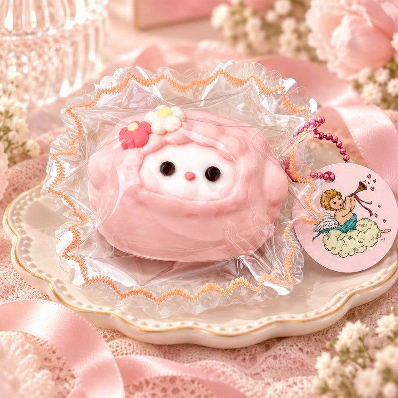 Pink Flower Lamb Squishy Toy