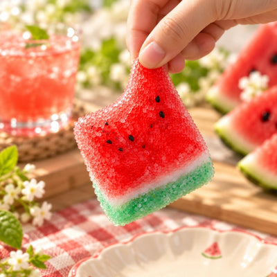 Clear Watermelon Cube Squishy Toy