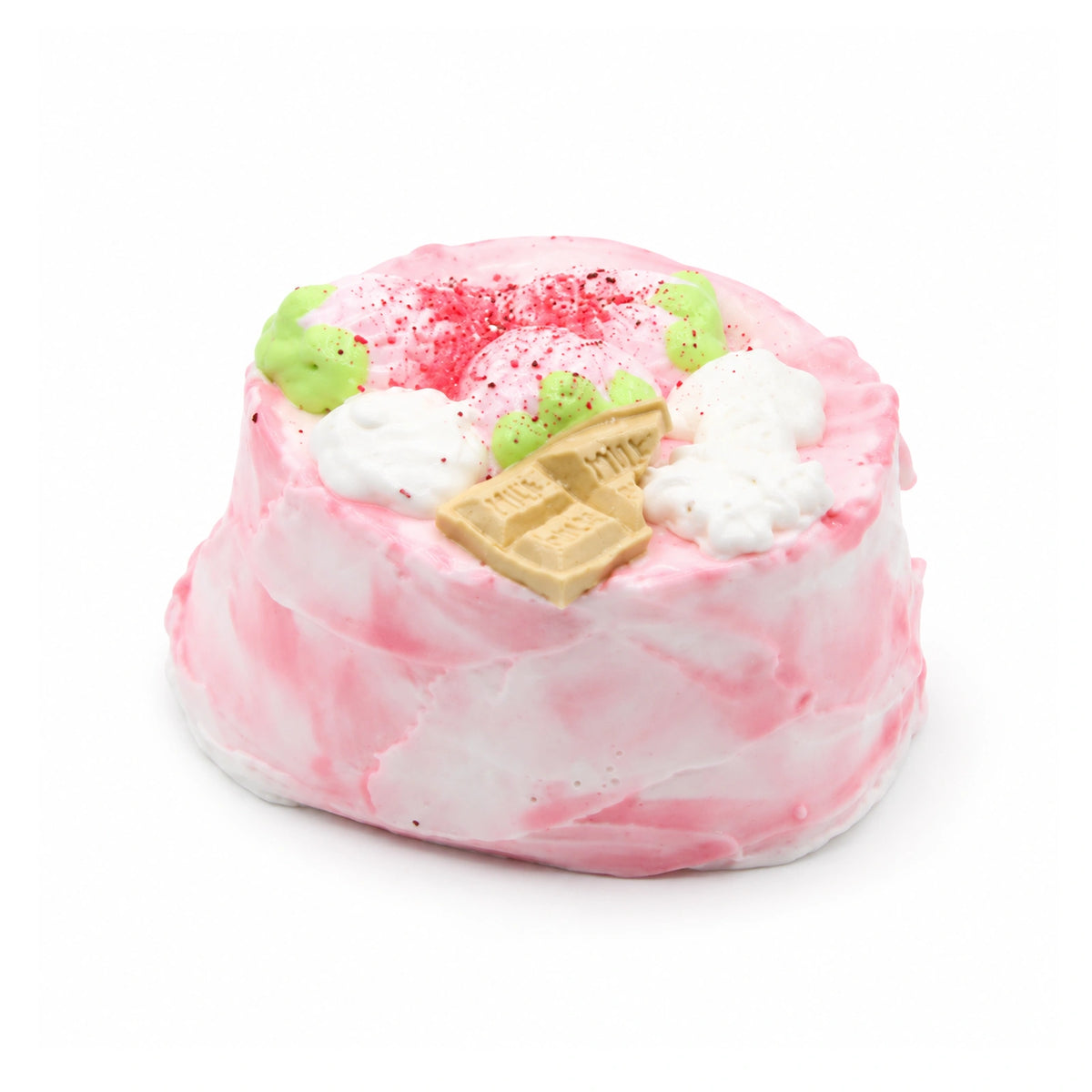 Soft Berry Frost Cake Squishy Toy – white background product photo