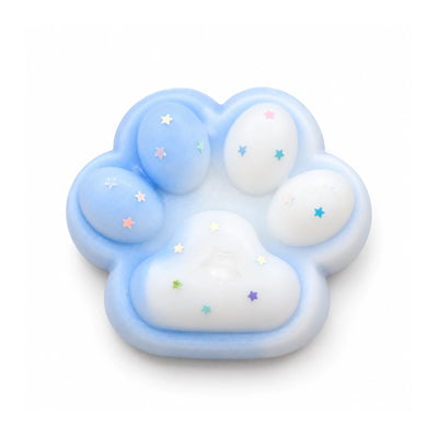 Blue & White Cat Paw Squishy – white background product photo