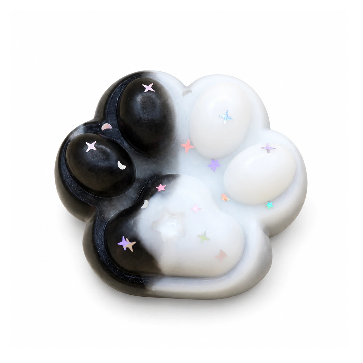 Black & White Cat Paw Squishy – white background product photo