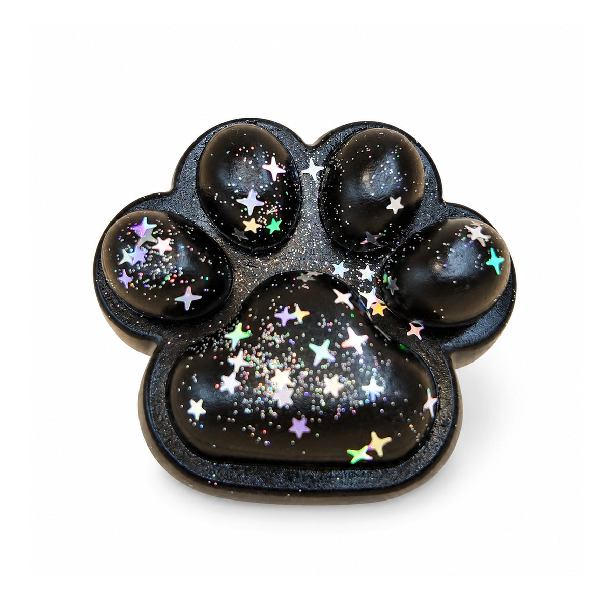 Black Cat Paw Squishy – white background product photo