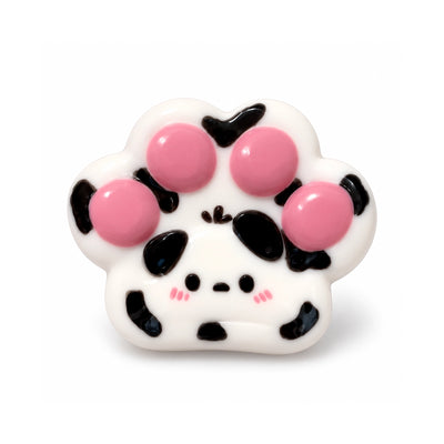 Cow Print Pink Cat Paw Squishy – white background product photo
