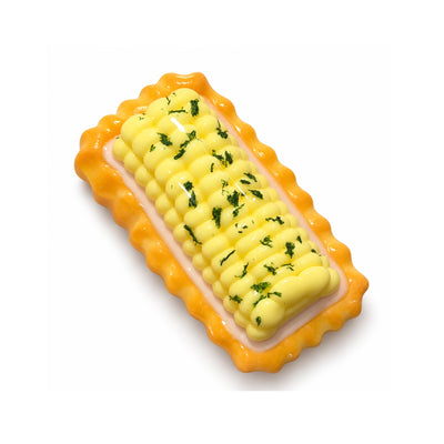 Corn Tart Squishy Toy – white background product photo