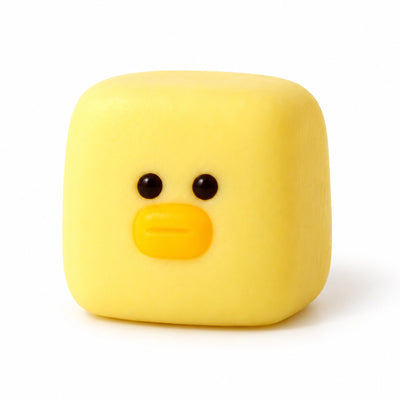 Blue Accent Yellow Duck Squishy – white background product photo