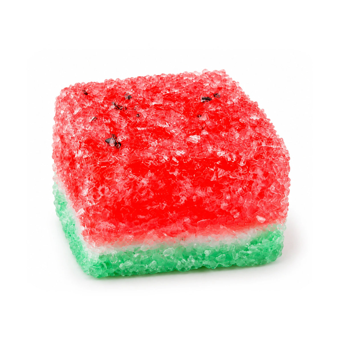 Clear Watermelon Cube Squishy Toy – white background product photo