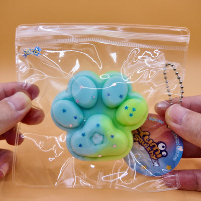 Blue & Green Cat Paw Squishy - Yumi Squishy