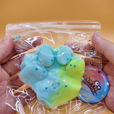 Blue & Green Cat Paw Squishy - Yumi Squishy