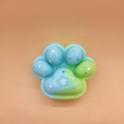 Blue & Green Cat Paw Squishy - Yumi Squishy