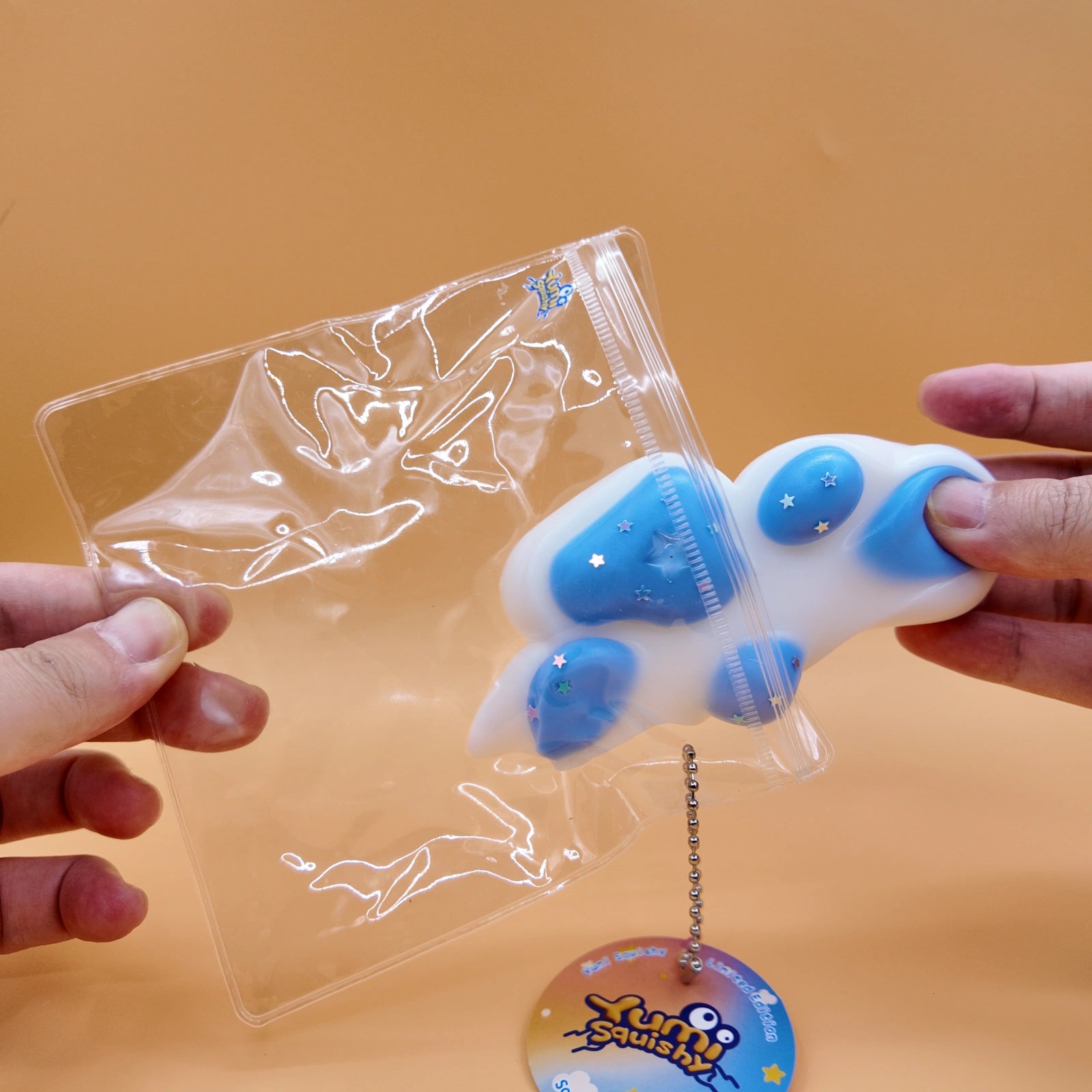 Blue & White Cat Paw Squishy - squishy - Yumi Squishy