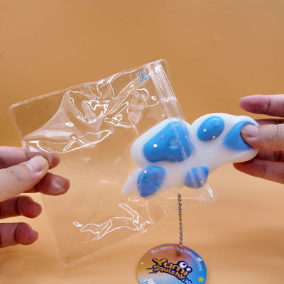 Blue & White Cat Paw Squishy - squishy - Yumi Squishy