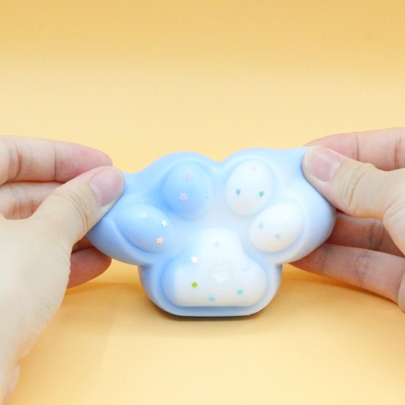 Blue & White Cat Paw Squishy - squishy - Yumi Squishy