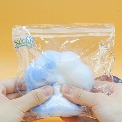 Blue & White Plush Cat Paw Squishy - squishy - Yumi Squishy