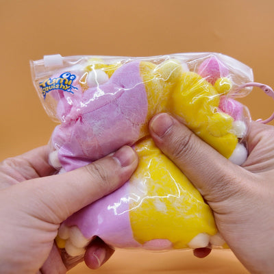 Extra Large Purple & Yellow Cat Paw Squishy (300g) - Yumi Squishy