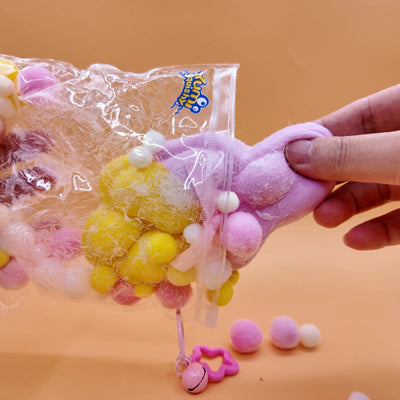 Extra Large Purple & Yellow Cat Paw Squishy (300g) - Yumi Squishy