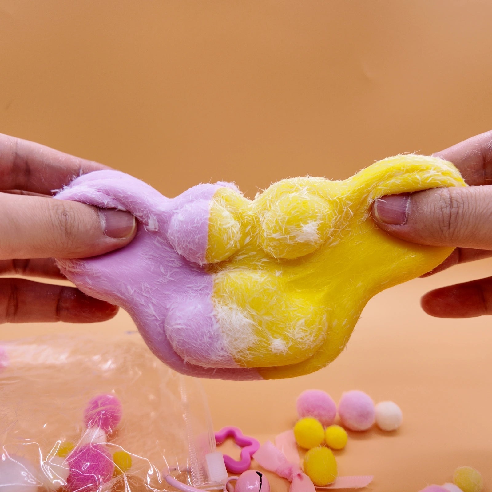 Extra Large Purple & Yellow Cat Paw Squishy (300g) - squishy - Yumi Squishy