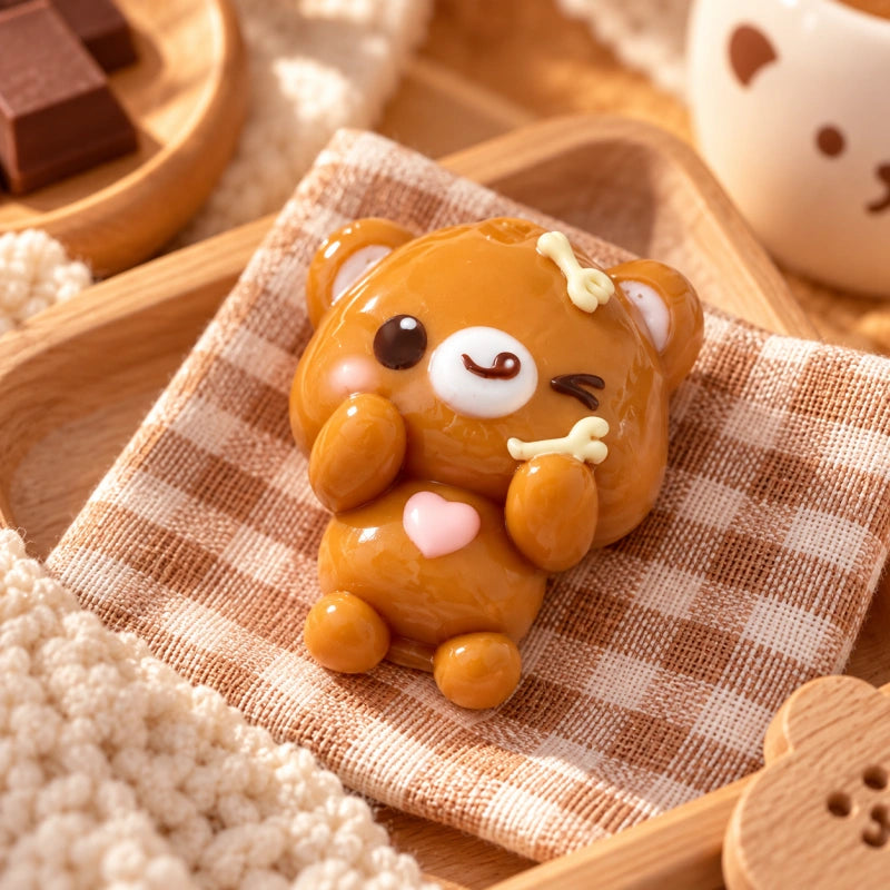 Hazelnut Chocolate Bear Squishy Toy