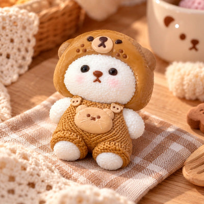 Caramel Bear Outfit Squishy Toy
