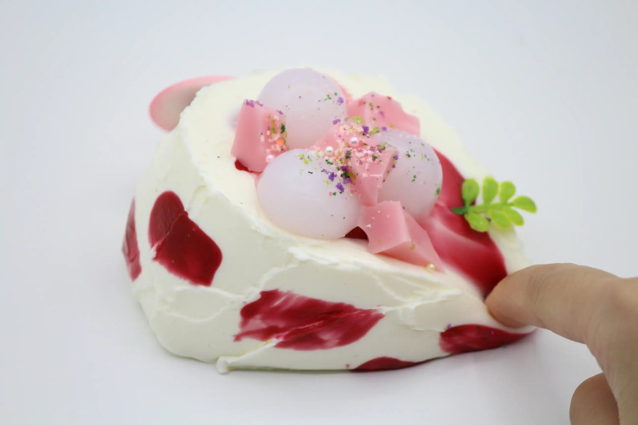 Lychee Peach Cream Cake - squishy - Yumi Squishy