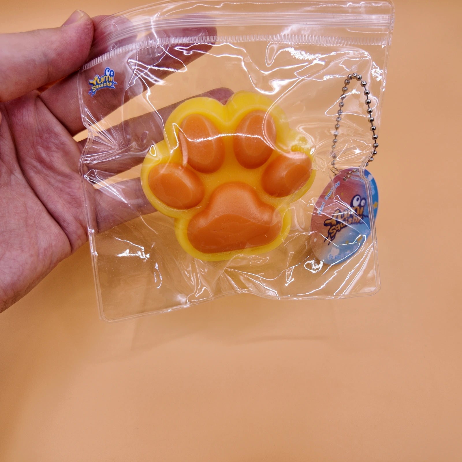 Orange & Yellow Cat Paw Squishy - squishy - Yumi Squishy