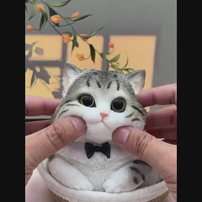 Grey Tuxedo - Chubby Cat Squishy