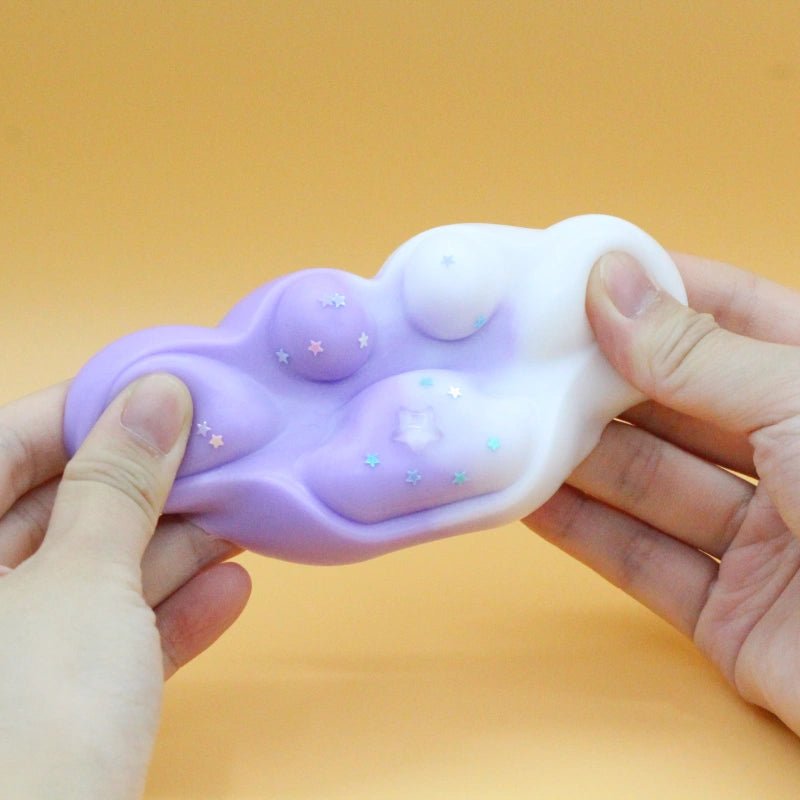 Purple & White Cat Paw Squishy - squishy - Yumi Squishy