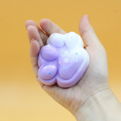 Purple & White Cat Paw Squishy - squishy - Yumi Squishy