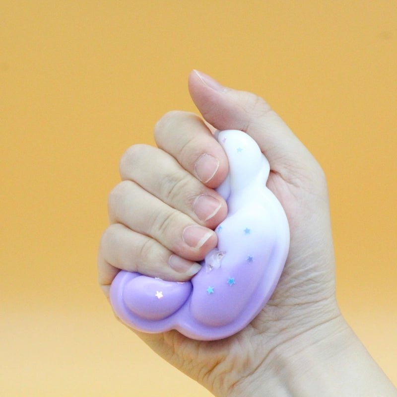Purple & White Cat Paw Squishy - squishy - Yumi Squishy